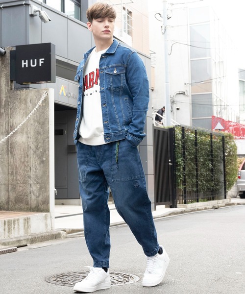 ８(eight)（エイト）の「チノ・デニムＧジャン（デニムジャケット・メンズ・ブラック/ベージュ/カーキ/サックスブルー/ブルー・SMALL/MEDIUM/LARGE）」の18枚目の写真