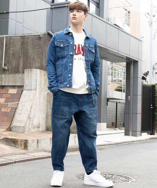 ８(eight)（エイト）の「チノ・デニムＧジャン（デニムジャケット・メンズ・ブラック/ベージュ/カーキ/サックスブルー/ブルー・SMALL/MEDIUM/LARGE）」の21枚目の写真