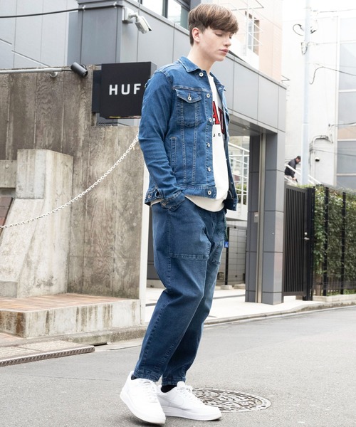 ８(eight)（エイト）の「チノ・デニムＧジャン（デニムジャケット・メンズ・ブラック/ベージュ/カーキ/サックスブルー/ブルー・SMALL/MEDIUM/LARGE）」の22枚目の写真