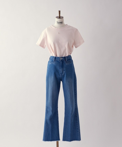 Seemi. byNICECLAUP（ シーミーバイナイスクラップ）の「Seemi.T（Tシャツ/カットソー・レディース・オフホワイト/ピンク/ブラック・FREE）」の7枚目の写真