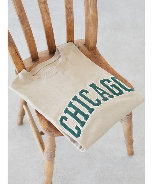 SEVENDAYS=SUNDAY（セブンデイズサンデイ）の「16/-OE天竺フェルト刺繍ロンTEE-A　＊（Tシャツ/カットソー・レディース・グリーン/ベージュ/オフホワイト・S/M/L）」の5枚目の写真