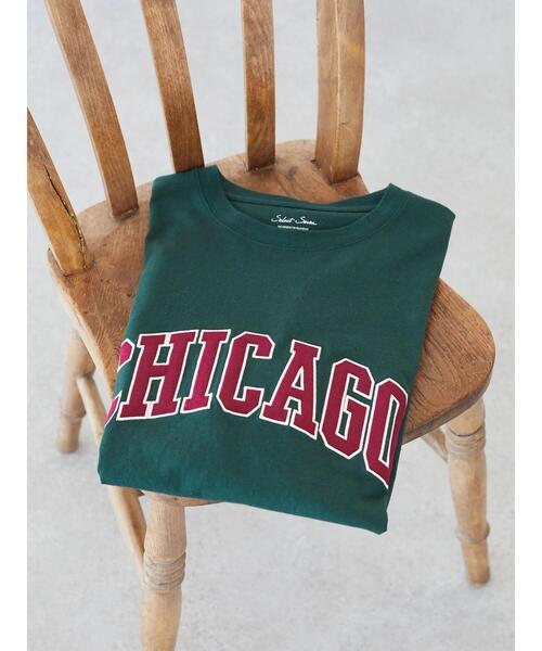 SEVENDAYS=SUNDAY（セブンデイズサンデイ）の「16/-OE天竺フェルト刺繍ロンTEE-A　＊（Tシャツ/カットソー・レディース・グリーン/ベージュ/オフホワイト・S/M/L）」の6枚目の写真