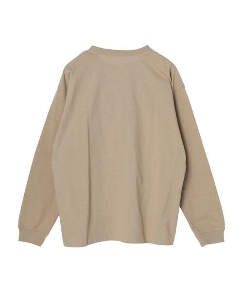 SEVENDAYS=SUNDAY（セブンデイズサンデイ）の「16/-OE天竺フェルト刺繍ロンTEE-A　＊（Tシャツ/カットソー・レディース・グリーン/ベージュ/オフホワイト・S/M/L）」の14枚目の写真