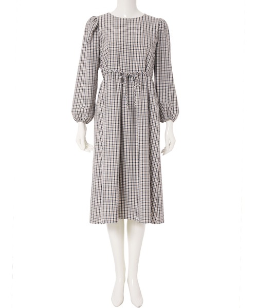 fifth(フィフス)の「チェックプリント切り替えワンピース(ワンピース・レディース・ブラック/グリーン・M)」の7枚目の写真