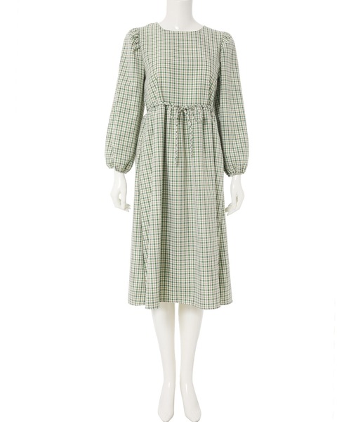 fifth(フィフス)の「チェックプリント切り替えワンピース(ワンピース・レディース・ブラック/グリーン・M)」の8枚目の写真