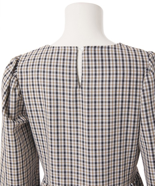 fifth(フィフス)の「チェックプリント切り替えワンピース(ワンピース・レディース・ブラック/グリーン・M)」の14枚目の写真