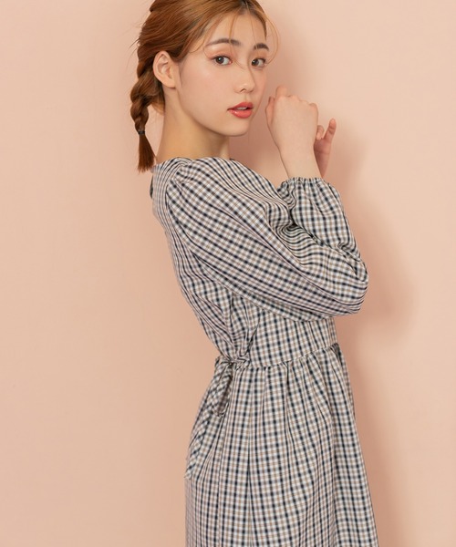 fifth(フィフス)の「チェックプリント切り替えワンピース(ワンピース・レディース・ブラック/グリーン・M)」の16枚目の写真