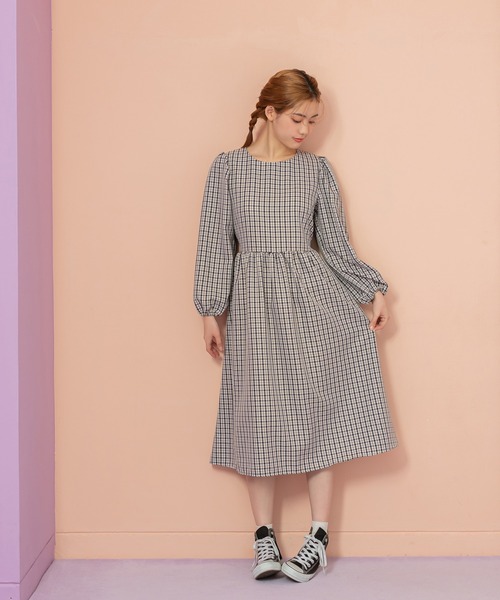 fifth(フィフス)の「チェックプリント切り替えワンピース(ワンピース・レディース・ブラック/グリーン・M)」の17枚目の写真