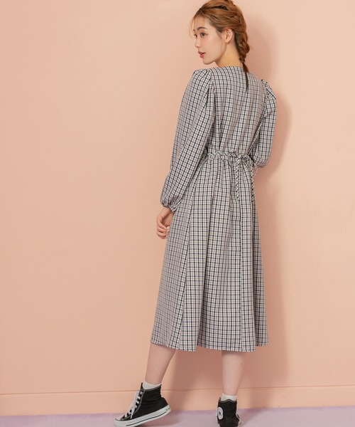 fifth(フィフス)の「チェックプリント切り替えワンピース(ワンピース・レディース・ブラック/グリーン・M)」の20枚目の写真