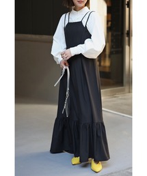 Bonjour Sagan | 【2022 S/S 新作】 デザインティアードキャミワンピース(ワンピース)