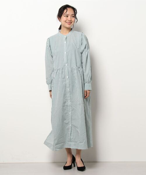 Lugnoncure(ルノンキュール)の「肩タックギャザーワンピース(ワンピース・レディース・オフホワイト/グリーン/ブルー・フリ-)」の7枚目の写真