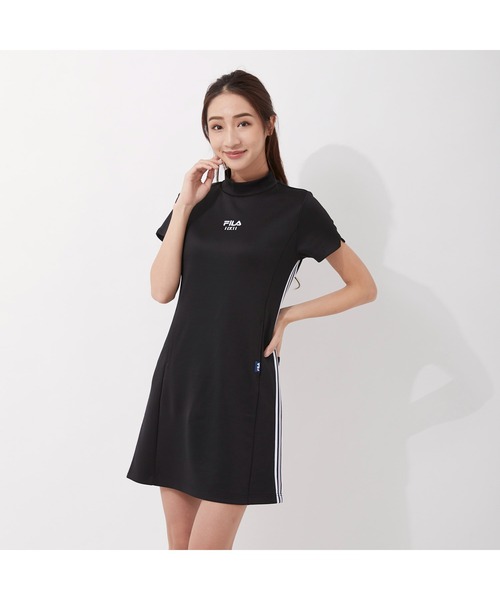 セール Fila Golf フィラゴルフ ヘリテージストライプテープ 軽量ダンボールニットモックネック ワンピース ゴルフウェア レディース ワンピース Fila Golf フィラゴルフ のファッション通販 Zozotown
