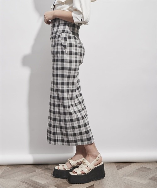 REDYAZEL（レディアゼル）の「チェック柄ホック付マーメイドスカート（スカート・レディース・ブラック/グリーン・SMALL/MEDIUM）」の17枚目の写真