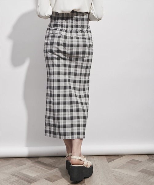 REDYAZEL（レディアゼル）の「チェック柄ホック付マーメイドスカート（スカート・レディース・ブラック/グリーン・SMALL/MEDIUM）」の18枚目の写真