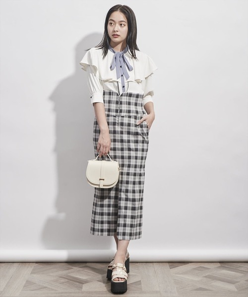 REDYAZEL（レディアゼル）の「チェック柄ホック付マーメイドスカート（スカート・レディース・ブラック/グリーン・SMALL/MEDIUM）」の15枚目の写真