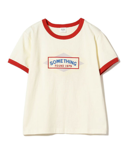 B:MING by BEAMS(ビーミングバイビームス)の「SOMETHING / ハーフスリーブ リンガーTシャツ(Tシャツ/カットソー・レディース・ブラウン系その他/ホワイト・MEDIUM)」の1枚目の写真