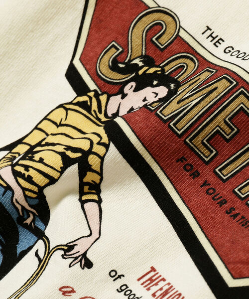 B:MING by BEAMS(ビーミングバイビームス)の「SOMETHING / ハーフスリーブ リンガーTシャツ(Tシャツ/カットソー・レディース・ブラウン系その他/ホワイト・MEDIUM)」の7枚目の写真
