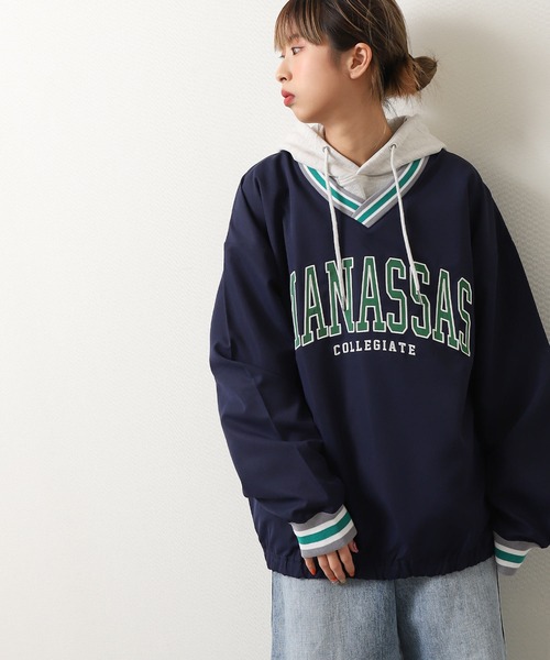 ZIP FIVE(ジップファイブ)の「【loot box】ラインリブカレッジロゴ ナイロンプルオーバー(その他トップス・メンズ・ネイビー/グリーン/スミクロ・MEDIUM/LARGE)」の22枚目の写真