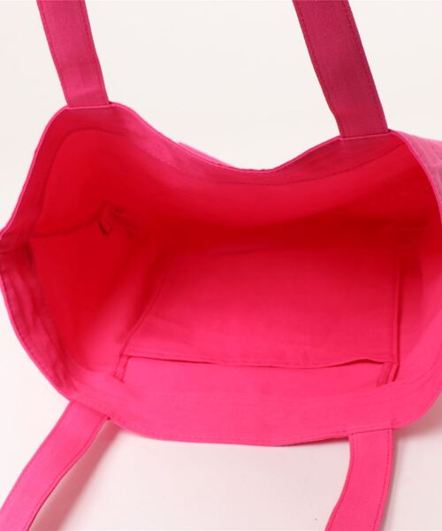 e-zakkamania stores(イーザッカマニアストアーズ)の「ロゴプリント カラフル トートバッグ(トートバッグ・レディース・ライトピンク/ライム/イエロー/ケリーグリーン/フューシャピンク・-)」の15枚目の写真