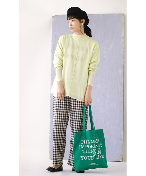 e-zakkamania stores(イーザッカマニアストアーズ)の「ロゴプリント カラフル トートバッグ(トートバッグ・レディース・ライトピンク/ライム/イエロー/ケリーグリーン/フューシャピンク・-)」の18枚目の写真