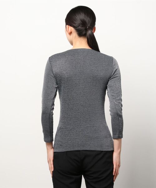 GUNZE(グンゼ)の「GUNZE グンゼ HOTMAGIC 厚手 8分袖インナー レディース 半端袖 ホットマジック(Tシャツ/カットソー・レディース・ピンク/ブラック/パープル/ピンク系/ブラック系/パープル系・LARGE/MEDIUM/X-LARGE)」の12枚目の写真