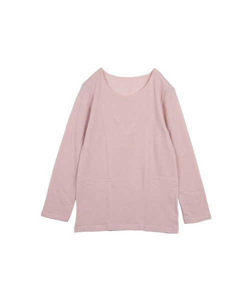GUNZE(グンゼ)の「GUNZE グンゼ HOTMAGIC 厚手 8分袖インナー レディース 半端袖 ホットマジック(Tシャツ/カットソー・レディース・ピンク/ブラック/パープル/ピンク系/ブラック系/パープル系・LARGE/MEDIUM/X-LARGE)」の1枚目の写真