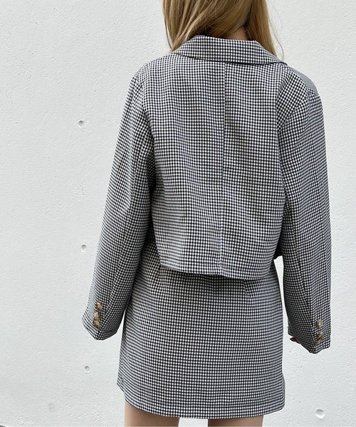 one way（ワンウェイ）の「ショートテーラードジャケット（テーラードジャケット・レディース・ベージュ/ブラック系その他/ブラウン系その他/ライトピンク・FREE）」の8枚目の写真