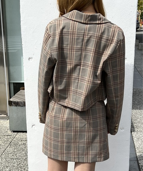 one way（ワンウェイ）の「ショートテーラードジャケット（テーラードジャケット・レディース・ベージュ/ブラック系その他/ブラウン系その他/ライトピンク・FREE）」の12枚目の写真