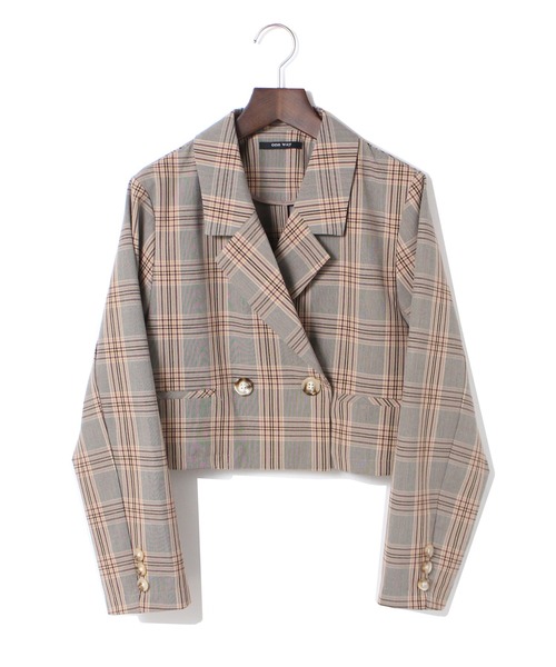 one way（ワンウェイ）の「ショートテーラードジャケット（テーラードジャケット・レディース・ベージュ/ブラック系その他/ブラウン系その他/ライトピンク・FREE）」の13枚目の写真