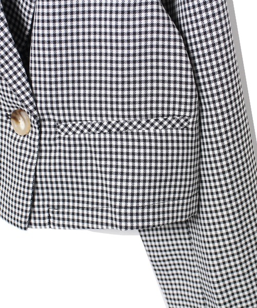 one way（ワンウェイ）の「ショートテーラードジャケット（テーラードジャケット・レディース・ベージュ/ブラック系その他/ブラウン系その他/ライトピンク・FREE）」の16枚目の写真