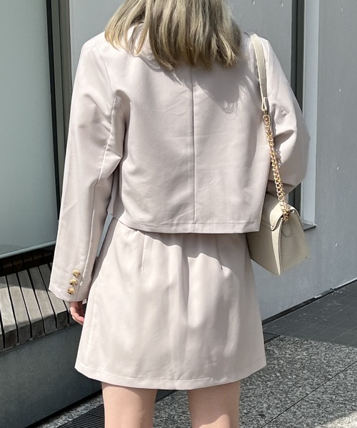 one way（ワンウェイ）の「ショートテーラードジャケット（テーラードジャケット・レディース・ベージュ/ブラック系その他/ブラウン系その他/ライトピンク・FREE）」の22枚目の写真