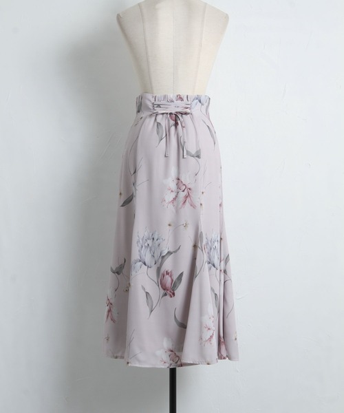 tocco closet（トッコ　クローゼット）の「フラワープリントバックレースアップマーメイドスカート（スカート・レディース・ピンク/ミント・M/M-L）」の16枚目の写真