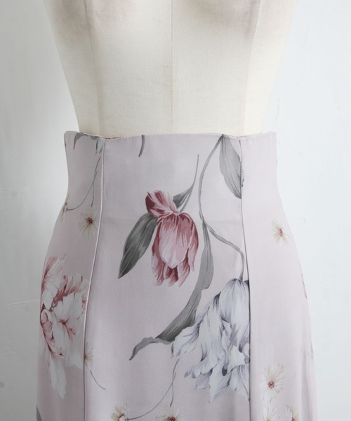 tocco closet（トッコ　クローゼット）の「フラワープリントバックレースアップマーメイドスカート（スカート・レディース・ピンク/ミント・M/M-L）」の19枚目の写真