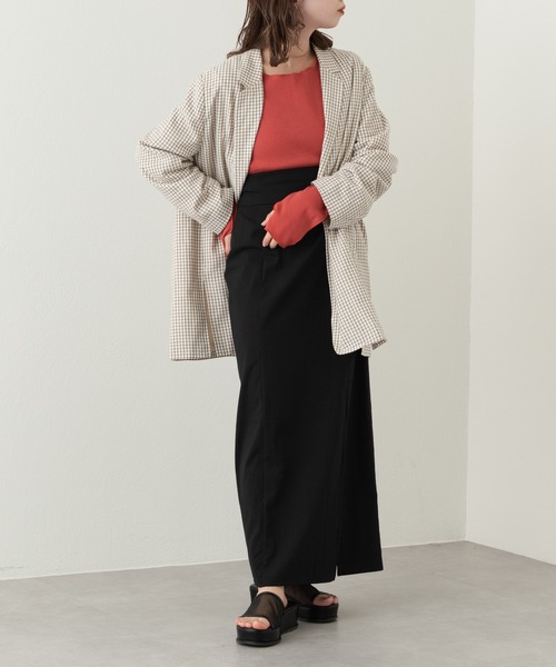 Kastane（カスタネ）の「テレコ無地クルーインナー（Tシャツ/カットソー・レディース・アイボリー/ピンク/グリーン・FREE）」の18枚目の写真