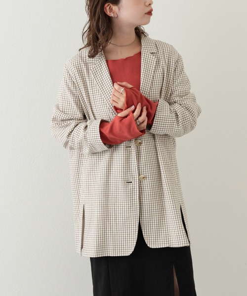 Kastane（カスタネ）の「テレコ無地クルーインナー（Tシャツ/カットソー・レディース・アイボリー/ピンク/グリーン・FREE）」の19枚目の写真