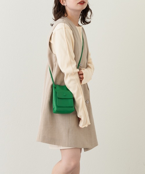 Kastane（カスタネ）の「テレコ無地クルーインナー（Tシャツ/カットソー・レディース・アイボリー/ピンク/グリーン・FREE）」の5枚目の写真