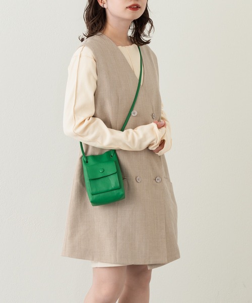 Kastane（カスタネ）の「テレコ無地クルーインナー（Tシャツ/カットソー・レディース・アイボリー/ピンク/グリーン・FREE）」の6枚目の写真