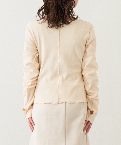 Kastane（カスタネ）の「テレコ無地クルーインナー（Tシャツ/カットソー・レディース・アイボリー/ピンク/グリーン・FREE）」の16枚目の写真