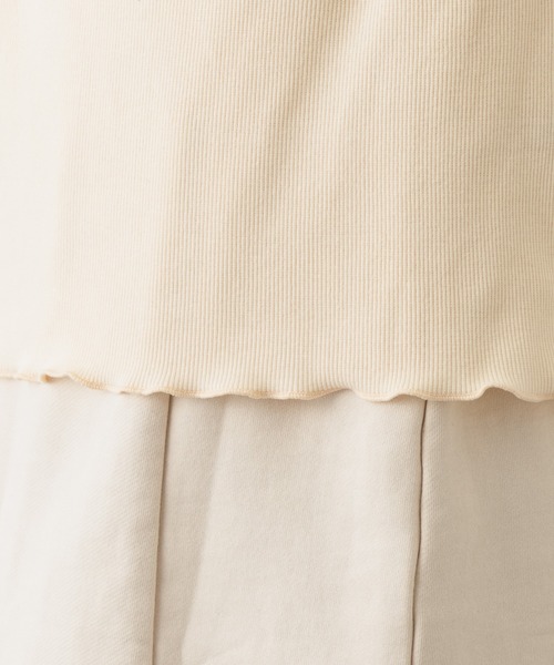 Kastane（カスタネ）の「テレコ無地クルーインナー（Tシャツ/カットソー・レディース・アイボリー/ピンク/グリーン・FREE）」の12枚目の写真