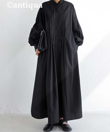 プリーツシャツワンピース