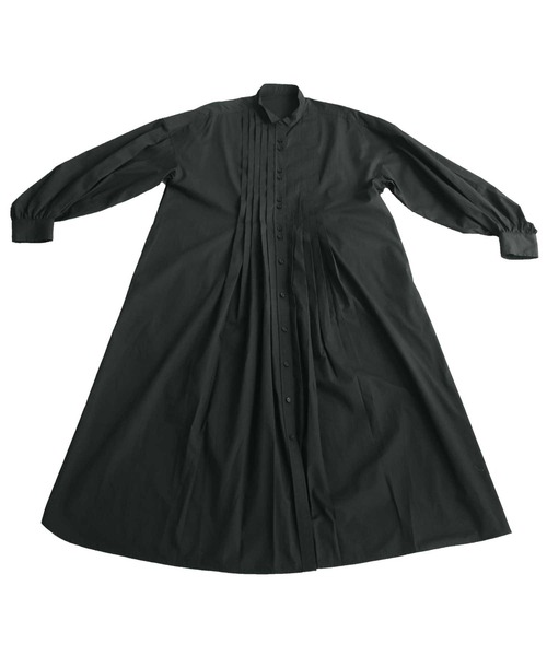 antiqua（アンティカ）の「プリーツシャツワンピース（ワンピース・レディース・ブラック/オフホワイト・FREE）」の20枚目の写真