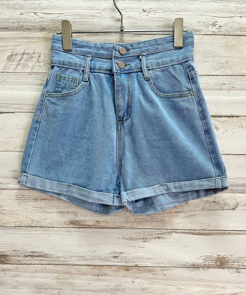 Jewelobe（ジュエローブ）の「ロールアップデニムショートパンツ