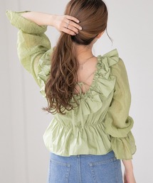 Heather | バック開きリボンブラウス　285606(シャツ/ブラウス)