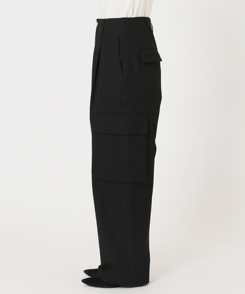 journal standard L'essage（ジャーナルスタンダードレサージュ）の「ドライキャンバスカーゴパンツ（カーゴパンツ・レディース・ブラック/カーキ・36/38）」の3枚目の写真