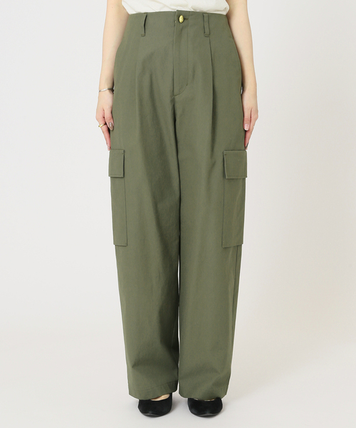 journal standard L'essage（ジャーナルスタンダードレサージュ）の「ドライキャンバスカーゴパンツ（カーゴパンツ・レディース・ブラック/カーキ・36/38）」の13枚目の写真