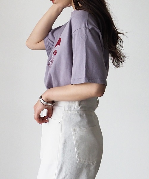 Riberry(リベリー)の「COFFEE SHOP プリントTシャツ(Tシャツ/カットソー・レディース・グリーン/オフホワイト/ラベンダー/スミクロ/ブルー・FREE)」の21枚目の写真