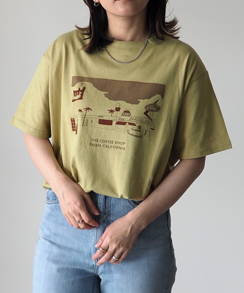 Riberry(リベリー)の「COFFEE SHOP プリントTシャツ(Tシャツ/カットソー・レディース・グリーン/オフホワイト/ラベンダー/スミクロ/ブルー・FREE)」の17枚目の写真