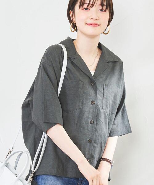 接触冷感機能付き リネンレーヨンカイキンシャツ セットアップ対応可能 レディース Women Coen コーエン 公式ファッション通販