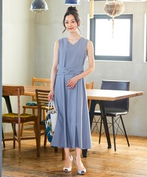 【洗える】体型カバーも叶うクロスリボンワンピース