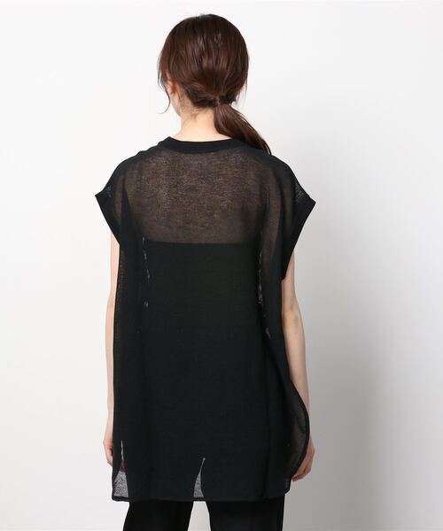 Munich（ミューニック）の「Munich(ミューニック) コットンラッセルラウンドヘムトップス/MN221U48（Tシャツ/カットソー・レディース・ブラック・FREE）」の3枚目の写真